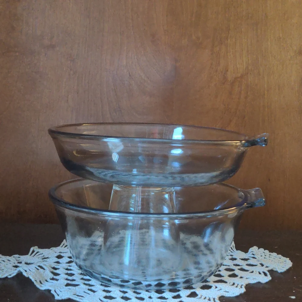 Pyrex Vintage Flameware 2 Piece Set